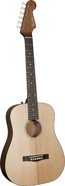 Fender Newporter Mini Acoustic Guitar, Angle