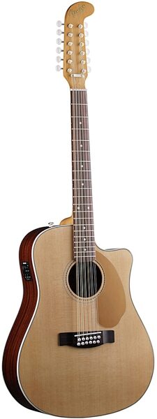 Fender Villager 12-String Acoustic-Electric Guitar, Natural - Left