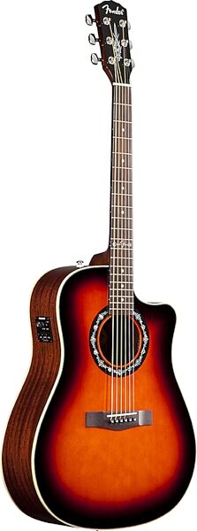 Fender T-Bucket 100CE Acoustic-Electric Guitar, Angle