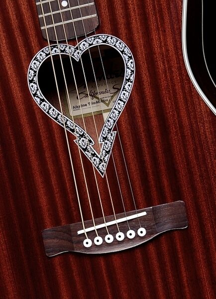 Fender Alkaline Trio Malibu Acoustic Guitar, Body Closeup