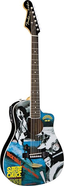 Fender Dick Dale Limited Edition Malibu CE Acoustic-Electric Guitar, Left