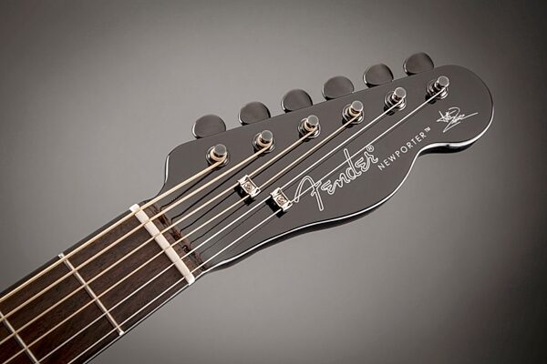 Fender Avril Lavigne Newporter Acoustic-Electric Guitar, Headstock