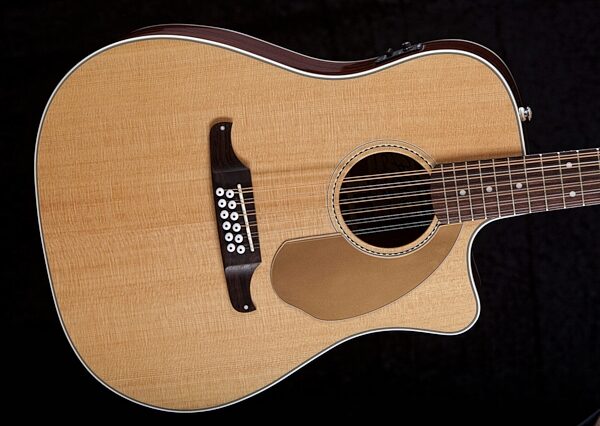 Fender Villager SCE Acoustic-Electric Guitar, 12-String, Body Closeup