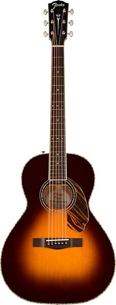 Fender Paramount Series PS-220E Parlor Acoustic Electric Guitar (with Case), Action Position Back