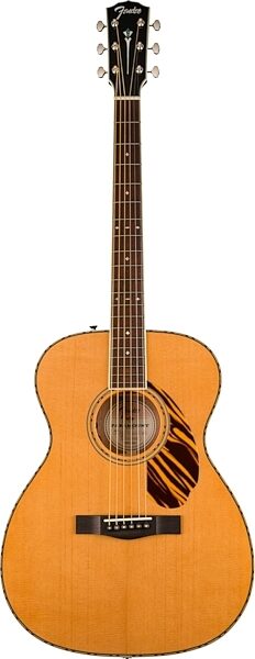 Fender Paramount PO220E Orchestra Acoustic-Electric Guitar (with Case), Action Position Back