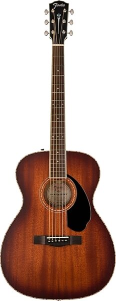 Fender Paramount PO220E Orchestra Acoustic-Electric Guitar (with Case), Action Position Back