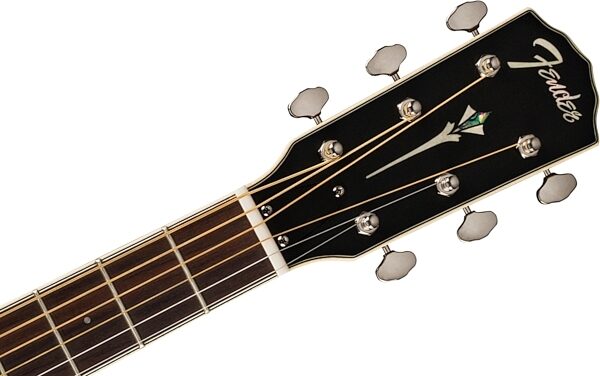 Fender PR-180E Paramount Resonator Acoustic-Electric Guitar (with Case), Cognac, Action Position Back
