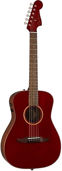 Fender Malibu Classic Hot Rod Acoustic-Electric Guitar (with Gig Bag), Red Metallic, USED, Scratch and Dent, View