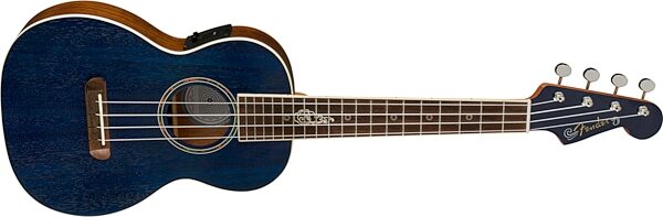 Fender Dhani Harrison Acoustic-Electric Ukulele (with Gig Bag), Action Position Back