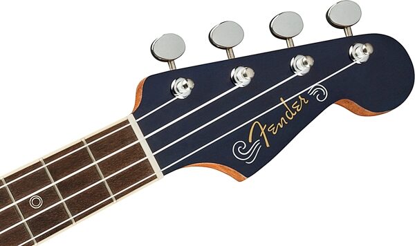 Fender Dhani Harrison Acoustic-Electric Ukulele (with Gig Bag), Action Position Back
