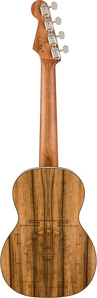 Fender Dhani Harrison Acoustic-Electric Ukulele (with Gig Bag), Action Position Back