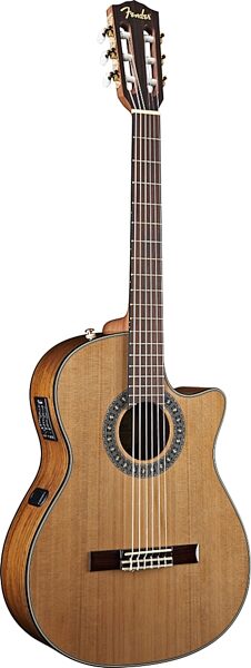 Fender CN-240SCE Classical Acoustic-Electric Guitar, Left