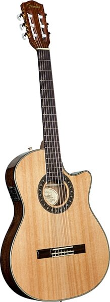 Fender CN-240SCE Thinline Classical Acoustic-Electric Guitar, Left