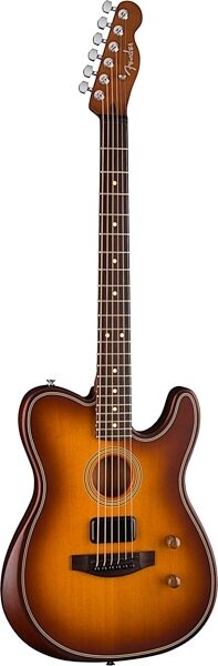 Fender Acoustasonic Standard Telecaster Acoustic-Electric Guitar, Honey Burst, Action Position Back