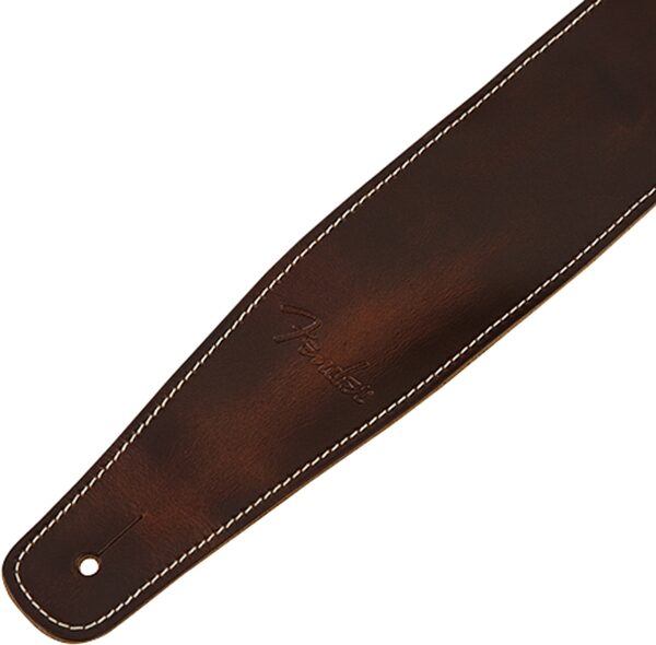 Fender Broken-In Leather Strap, Brown, Action Position Back