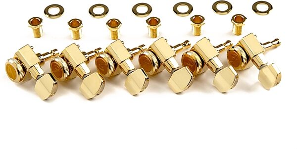 Fender Locking Tuning Machines, Gold, 6-Pack, Action Position Back