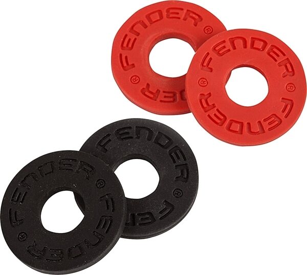 Fender Strap Blocks, Black and Red, 2-Pack, Action Position Back