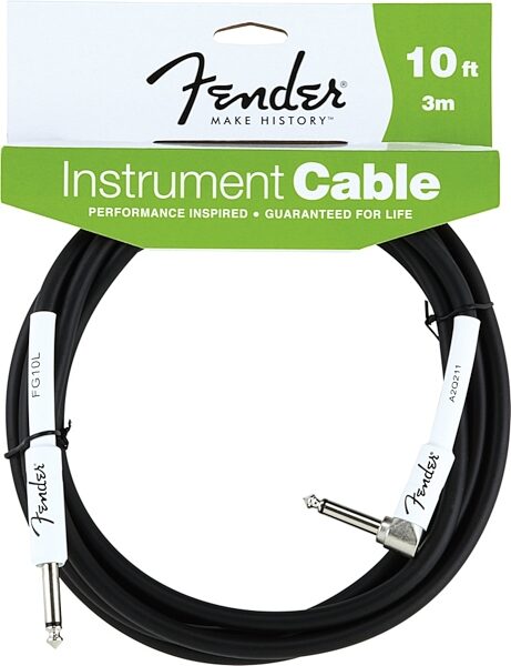 Fender Custom Shop Guitar Instrument Cable (Angled End), Black