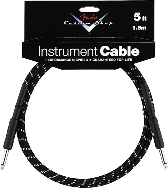 Fender Custom Shop Guitar Instrument Cable, Black Tweed