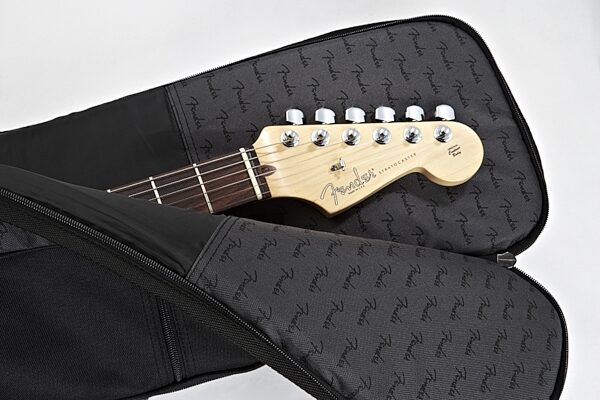 Fender Deluxe Gig Bag for Electric Bass Guitar, Closeup Action Shot