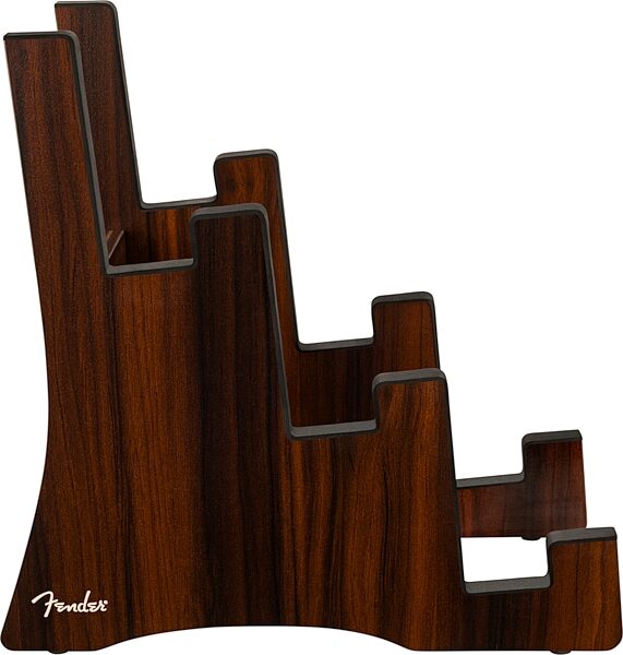 Fender Deluxe Wooden 3-Tier Guitar Stand, New, Action Position Back