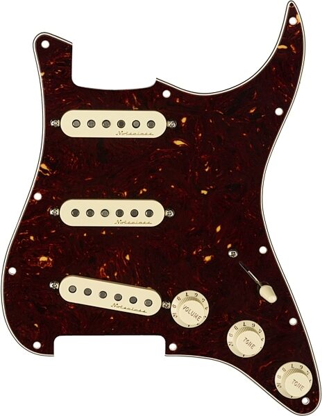 Fender Stratocaster Vintage Noiseless Pre-wired Pickguard, Tortoise Shell, Action Position Back
