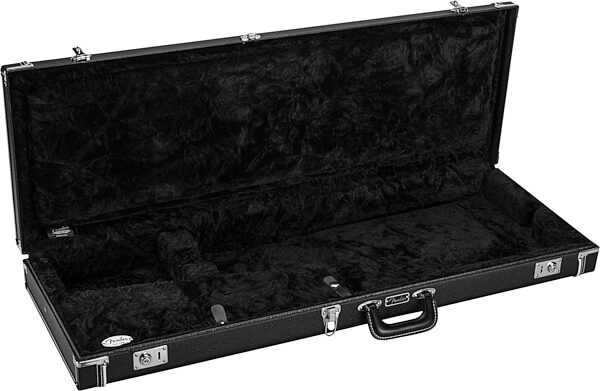 Fender Classic Wood Case for Stratocaster or Telecaster Electric Guitar, Black, Action Position Back