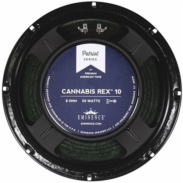 Eminence Cannabis Rex 10 Guitar Speaker (50 Watts, 10"), 8 Ohms, View--Cannabis Rex 10
