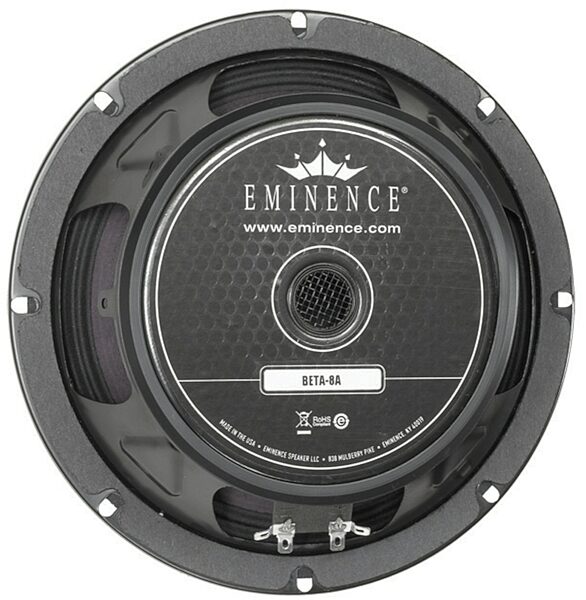 Eminence Beta-8A Replacement PA Speaker (225 Watts), 8 inch, 8 Ohms, Main--Beta 8A