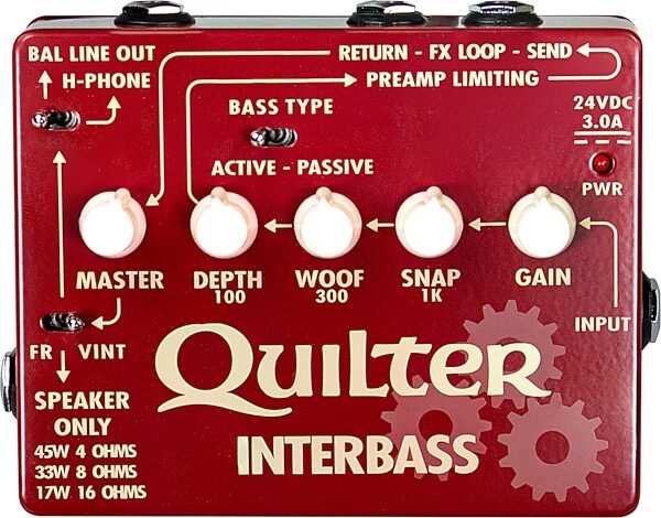 Quilter INTERBASS Power Amp and Direct Box (45 Watts), New, Action Position Back