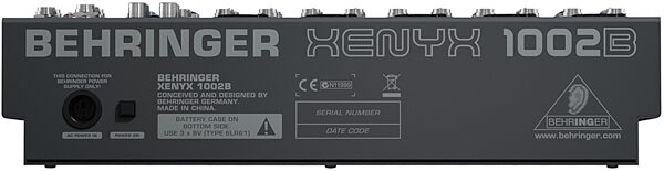 Behringer XENYX 1002B Mixer, Rear