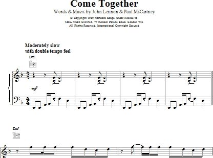 Come Together - Piano/Vocal/Guitar, New, Main