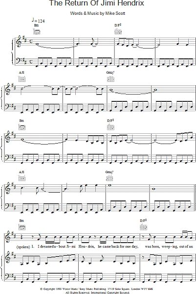 The Return Of Jimi Hendrix - Piano/Vocal/Guitar, New, Main