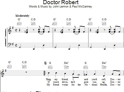 Doctor Robert - Piano/Vocal/Guitar, New, Main