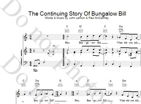 Bungalow Bill Lyrics by John Lennon