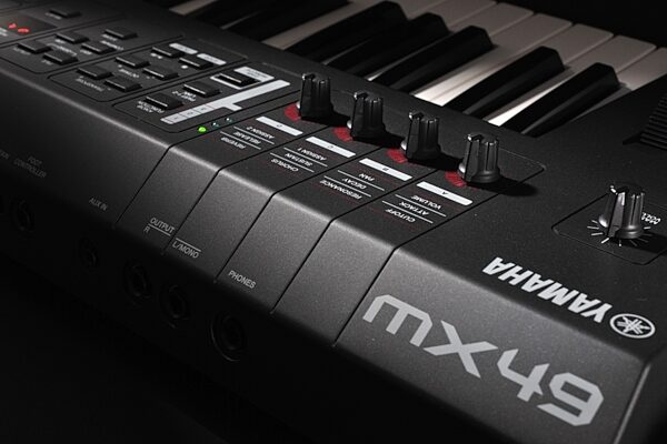 Yamaha MX49 Music Production Synthesizer Keyboard, 49-Key, Closeup