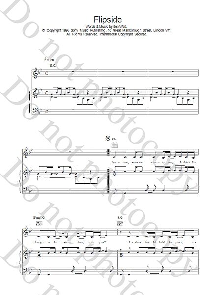 Flipside - Piano/Vocal/Guitar, New, Main