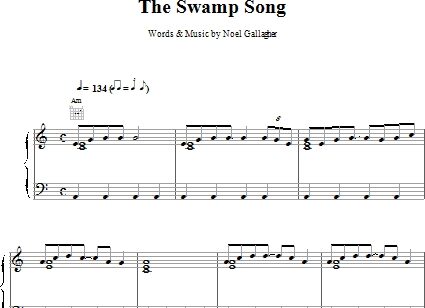 The Swamp Song (b) - Piano/Vocal/Guitar, New, Main