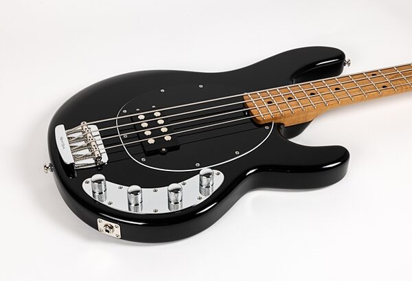 Ernie Ball Music Man StingRay Special Electric Bass (with Case), Black, Action Position Back