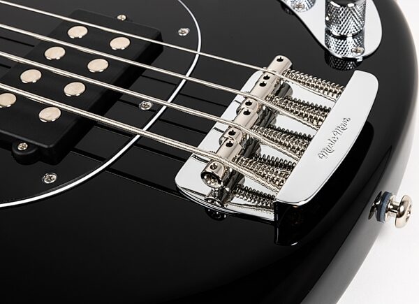 Ernie Ball Music Man StingRay Special Electric Bass (with Case), Black, Action Position Back