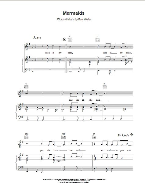 Mermaids - Piano/Vocal/Guitar, New, Main