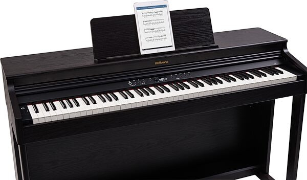 Roland RP701 Digital Piano, Dark Rosewood, Action Position Front