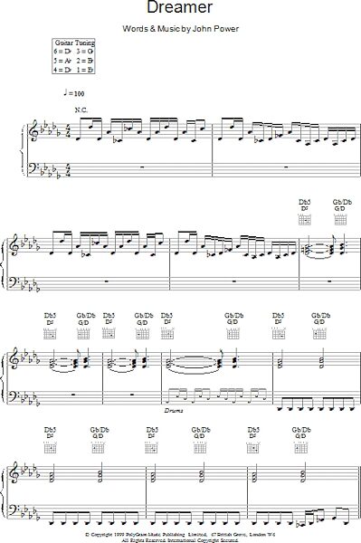 Dreamer - Piano/Vocal/Guitar, New, Main