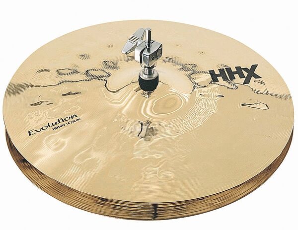 Sabian HHX Evolution Hi-Hat Cymbals, Brilliant Finish, 14 inch, Pair, 14 Inch