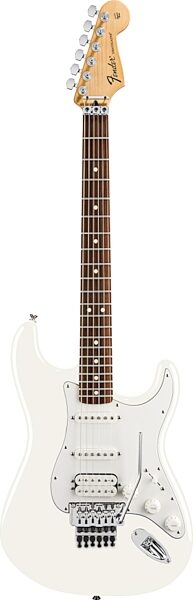 Fender Standard Stratocaster HSS FR Electric Guitar with Floyd Rose (Rosewood Fingerboard), Arctic White