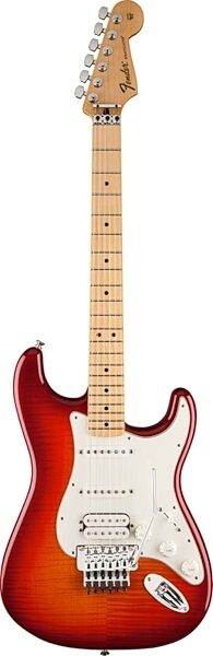 Fender Standard Stratocaster HSS Plus Top Electric Guitar, with Maple Fingerboard and Floyd Rose Tremolo, Aged Cherry Burst