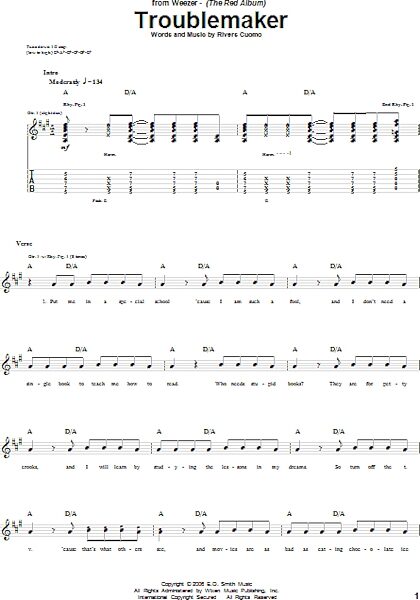Troublemaker - Guitar TAB, New, Main