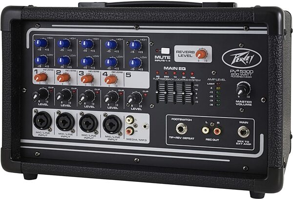 Peavey PV-5300 Powered Mixer, New, Action Position Back