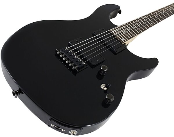 Peavey AT-200 Auto-Tune Electric Guitar, Black Body Closeup