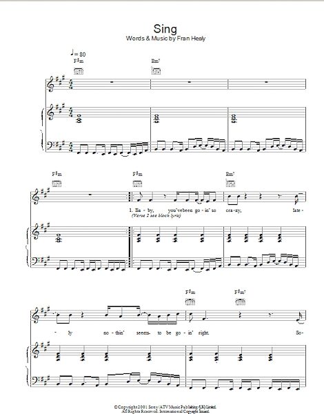 Sing - Piano/Vocal/Guitar, New, Main